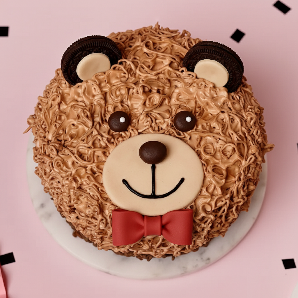 Adorable teddy bear Chocolate Cake