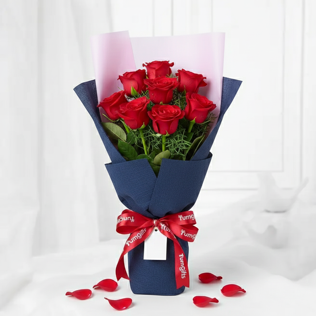 Enchanting Royal Red Rose Bouquet
