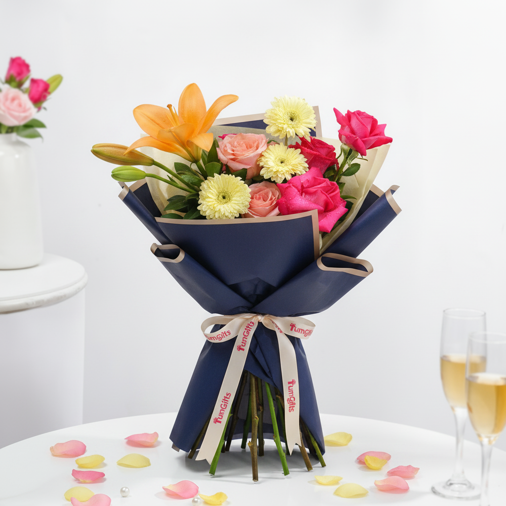 Vibrant Harmony Mixed Flower Bouquet